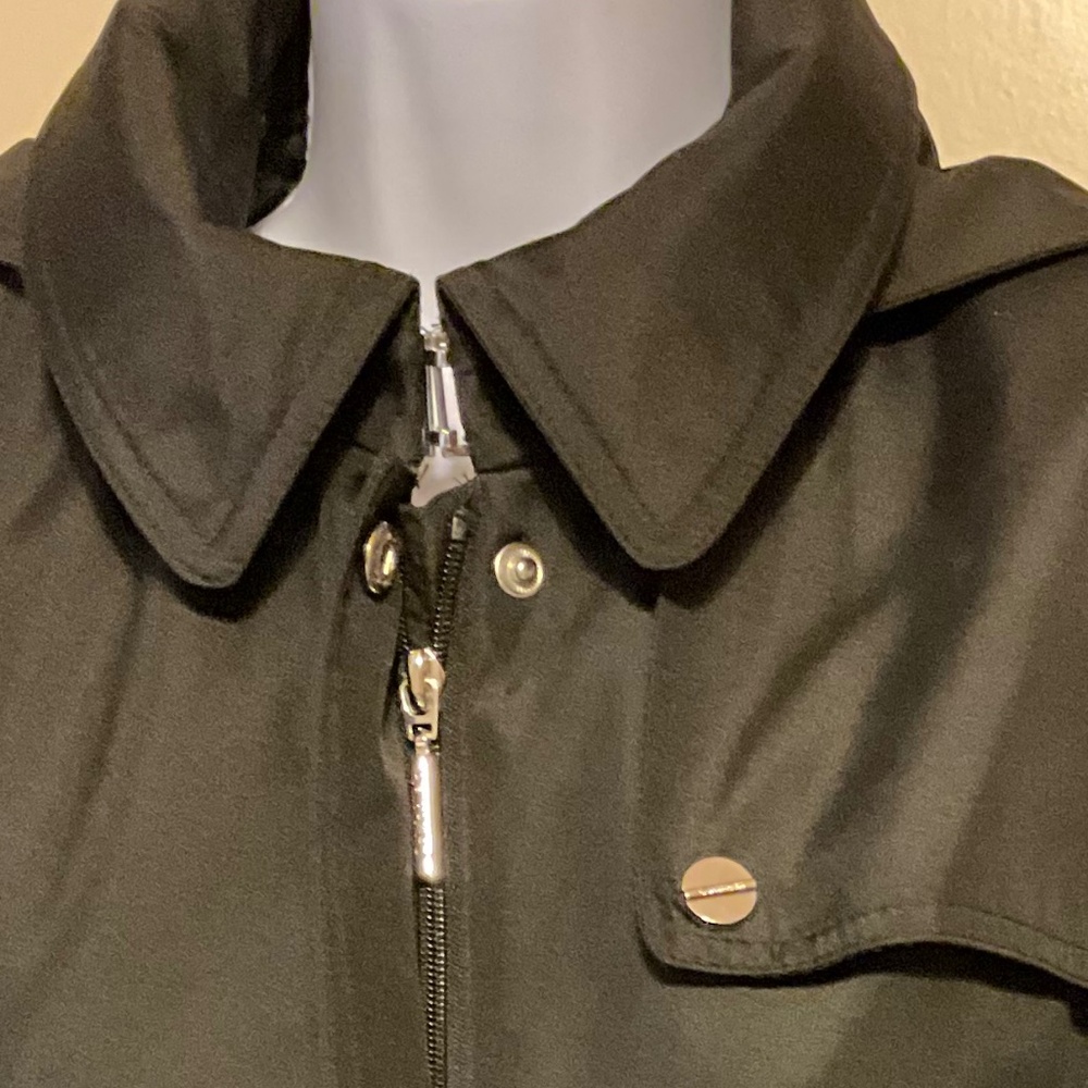 Calvin Klein Rain/Trench Coat Black size Medium - Picture 3 of 11